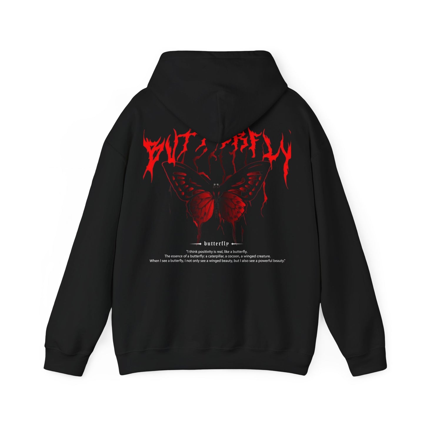 Edgy Butterfly Graphic Hoodie,