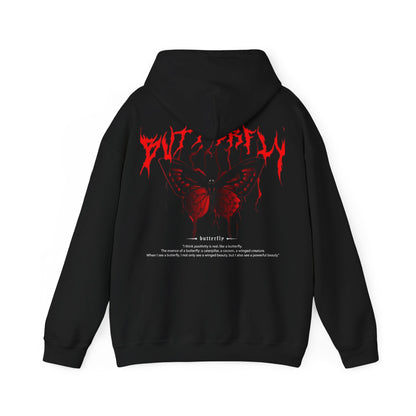 Edgy Butterfly Graphic Hoodie,