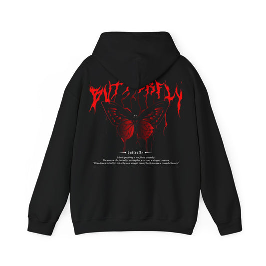 Edgy Butterfly Graphic Hoodie,